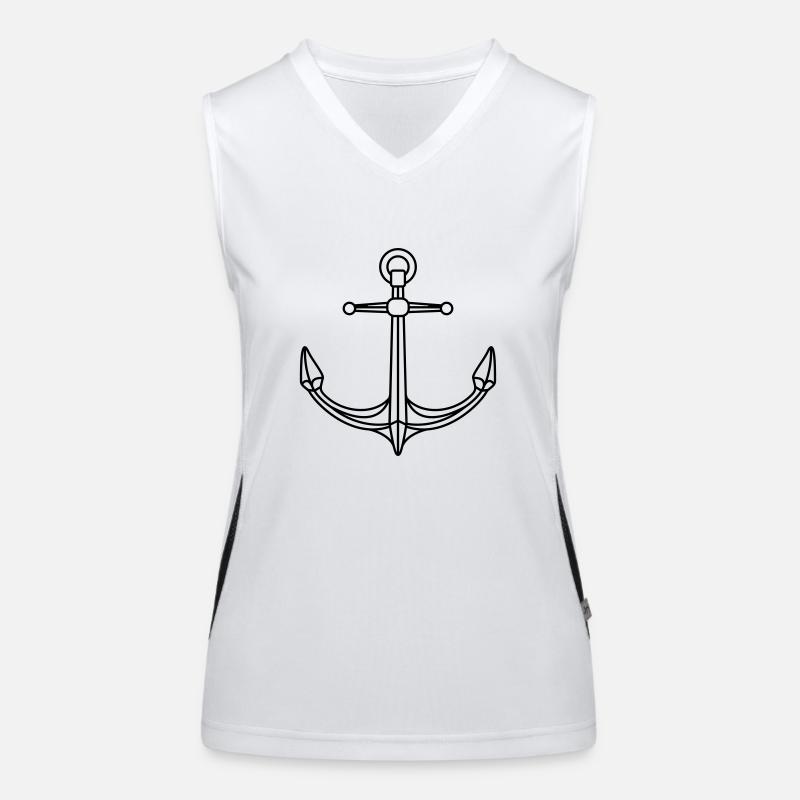 Logo Anker Design Funktionelles Kontrast-Tank Top für Frauen