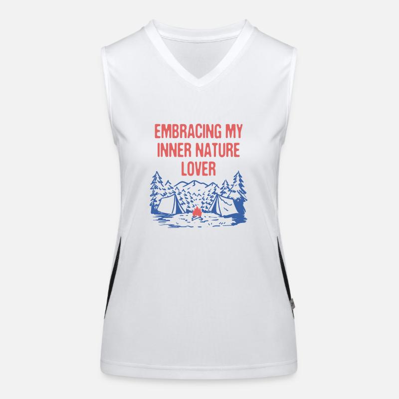 Embracing Inner Nature Lover Camping Forest Funktionelles Kontrast-Tank Top für Frauen