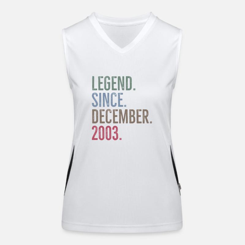 Legende seit Dezember 2003 Funktionelles Kontrast-Tank Top für Frauen