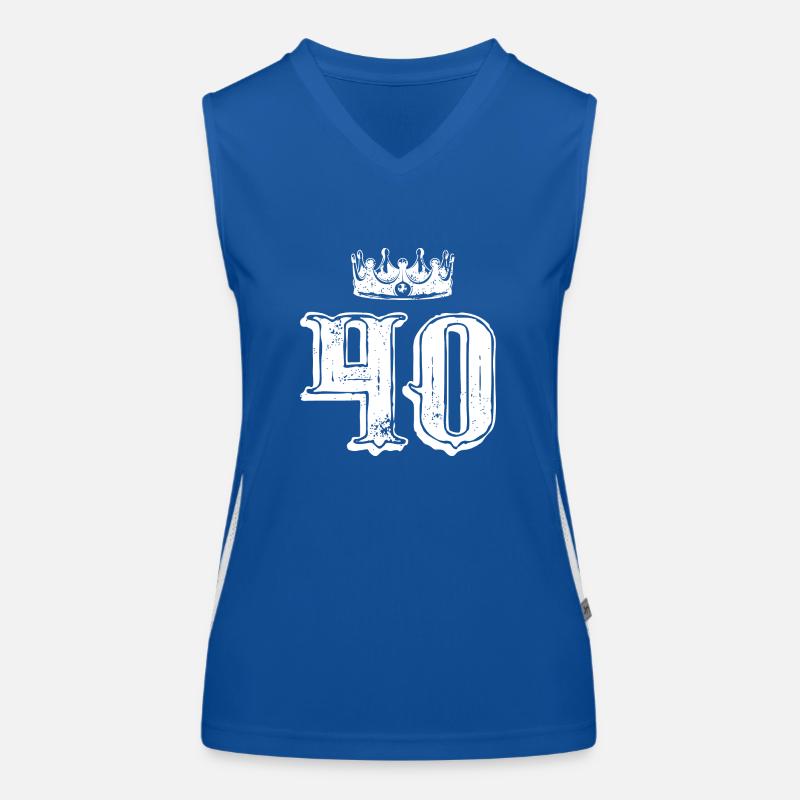 40 Zahl Krone Funktionelles Kontrast-Tank Top für Frauen