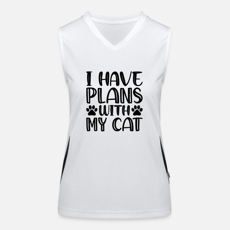 Ich habe Pläne mit meinen Katzen Funktionelles Kontrast-Tank Top für Frauen