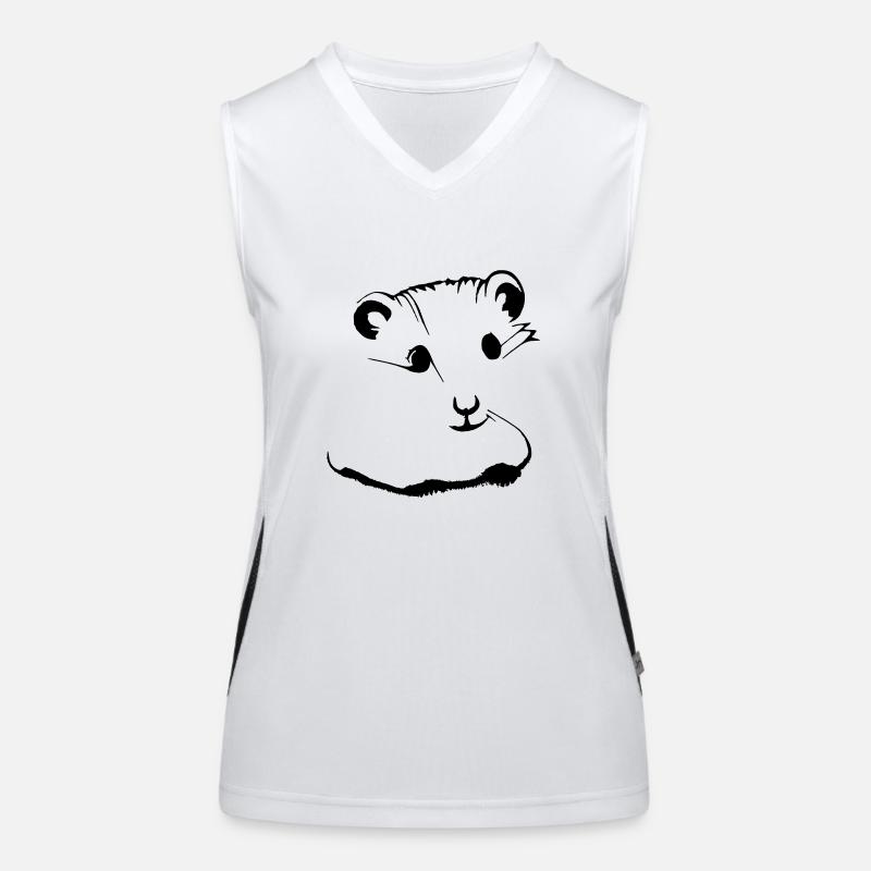 Hamster Cute Animal Rodent Animals Pet Vector 3 Women's Functional Contrast Tank Top