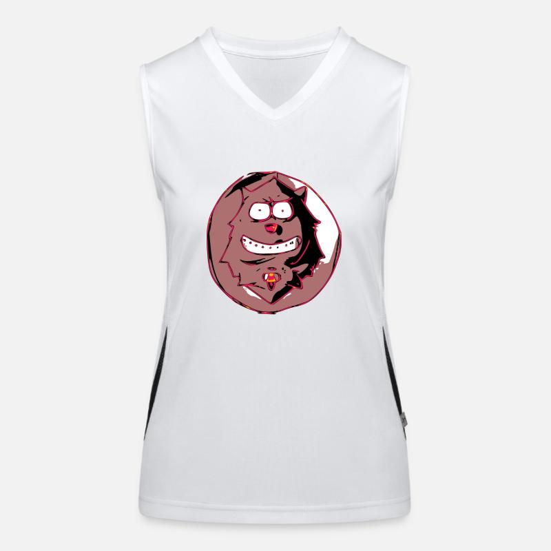 Molu the smart bear Women's Functional Contrast Tank Top
