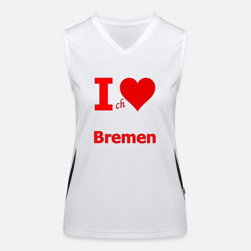 Ich liebe Bremen Funktionelles Kontrast-Tank Top für Frauen