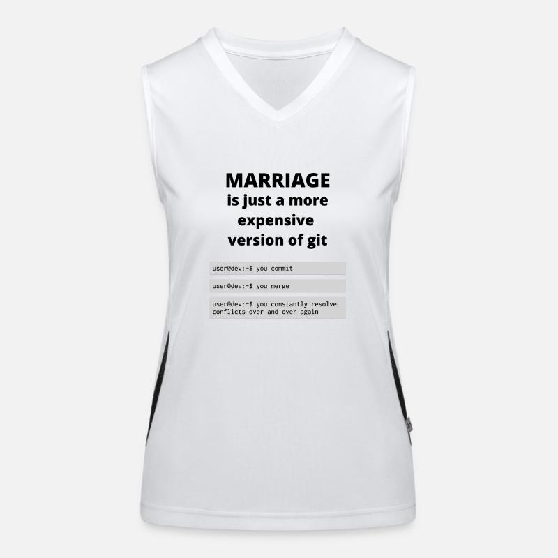 Die Ehe ist wie git Funktionelles Kontrast-Tank Top für Frauen