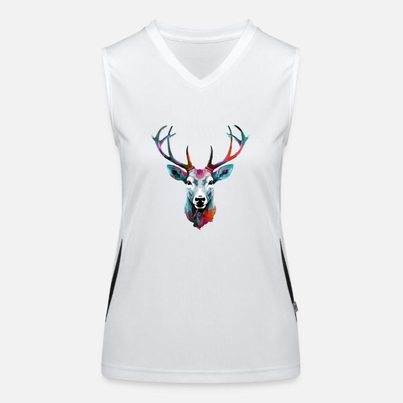 Reno der Hirsch Funktionelles Kontrast-Tank Top für Frauen