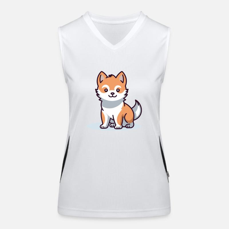 Shiba Inu Women's Functional Contrast Tank Top