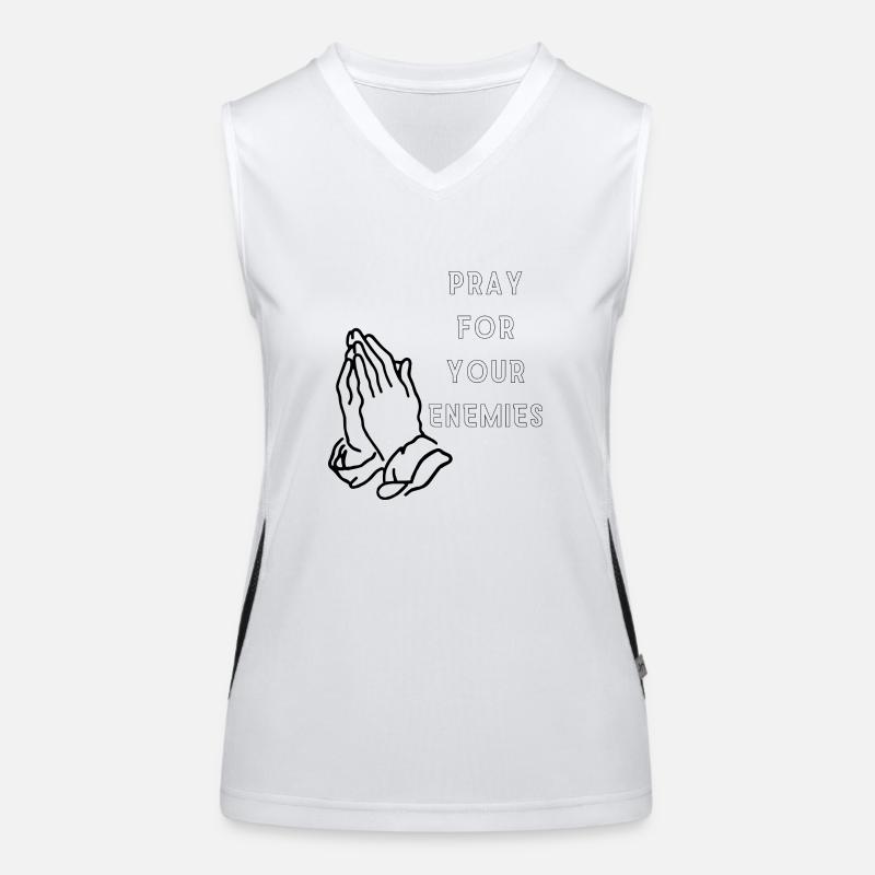 Pray for your enemies Women's Functional Contrast Tank Top