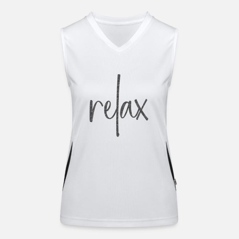 Black sparkle "relax" Women's Functional Contrast Tank Top