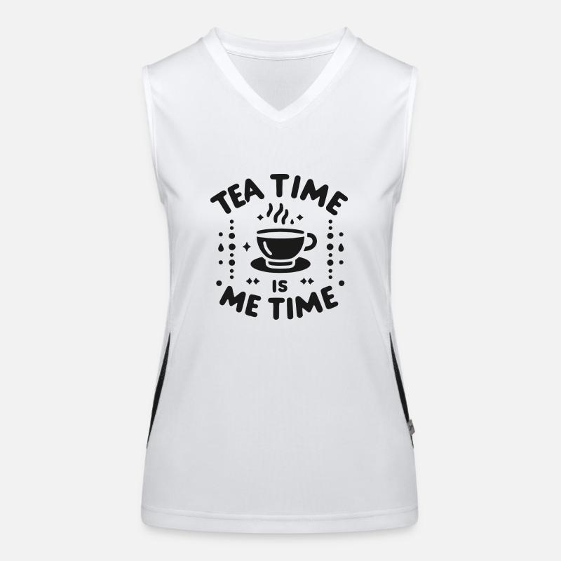 Tea Time is Me Time Women's Functional Contrast Tank Top