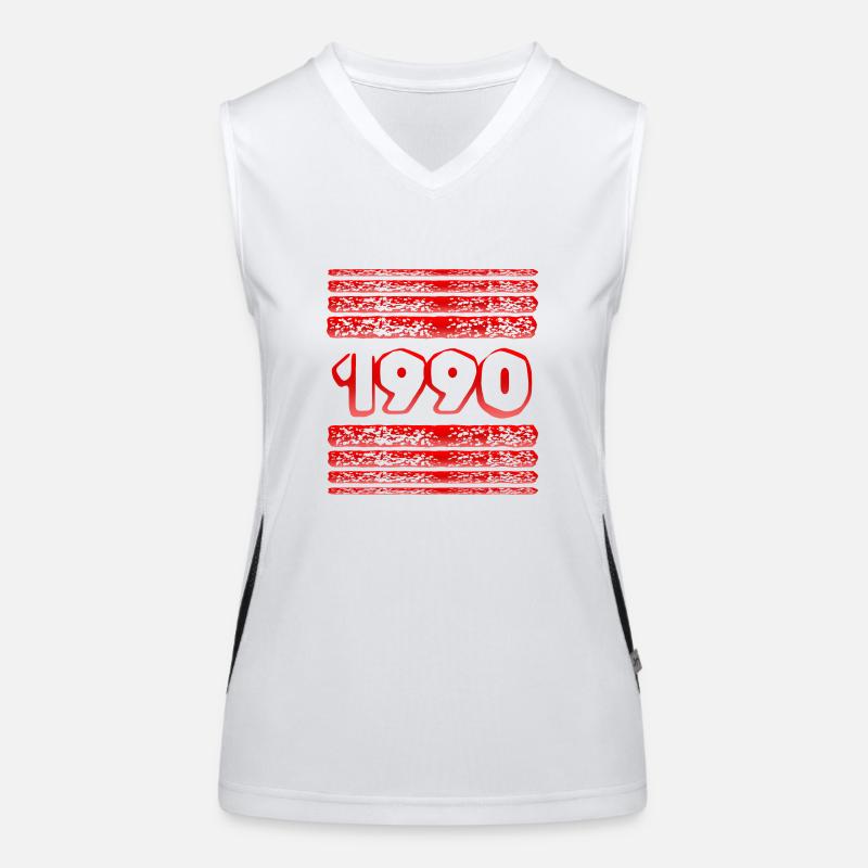Year 1990 Women's Functional Contrast Tank Top