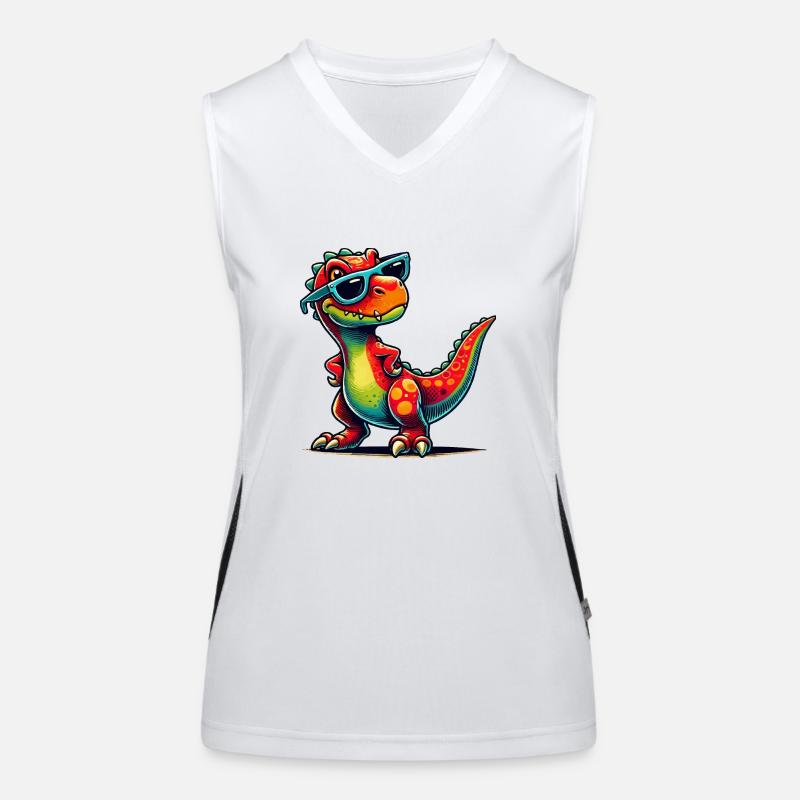 dino comic Funktionelles Kontrast-Tank Top für Frauen
