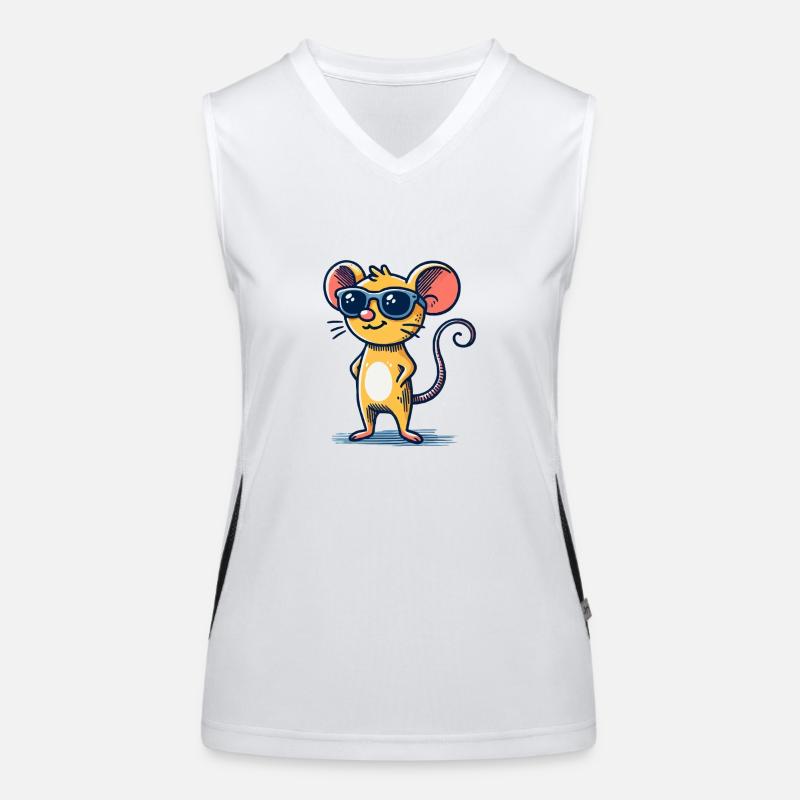 maus sonnenbrille Funktionelles Kontrast-Tank Top für Frauen