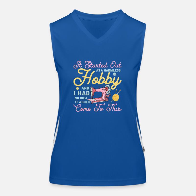 It Started Out As A Harmless Hobby Quilter Quiltin Funktionelles Kontrast-Tank Top für Frauen
