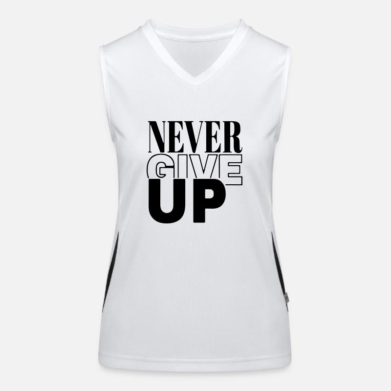 never give up Women's Functional Contrast Tank Top