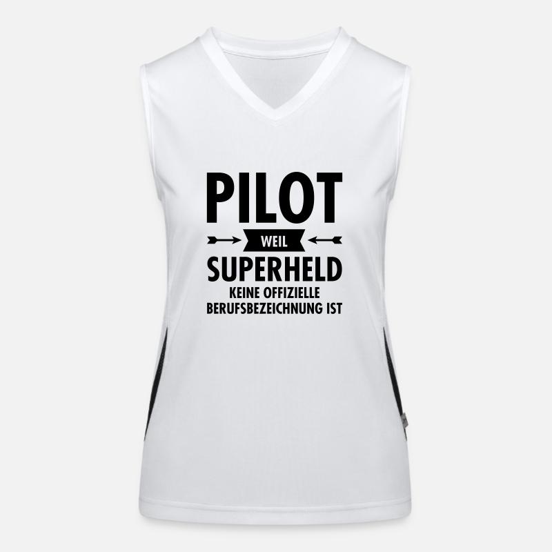 Pilot - Superheld Funktionelles Kontrast-Tank Top für Frauen