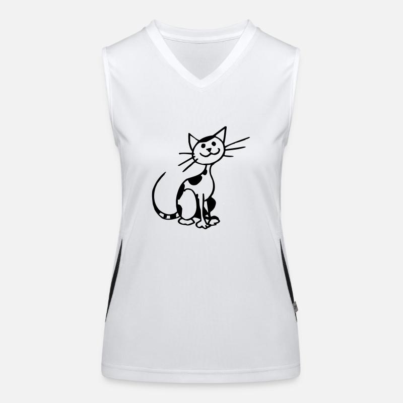 Chat Funktionelles Kontrast-Tank Top für Frauen