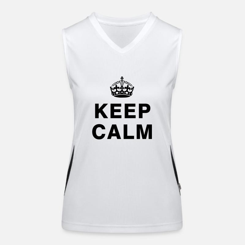 KEEP CALM Funktionelles Kontrast-Tank Top für Frauen