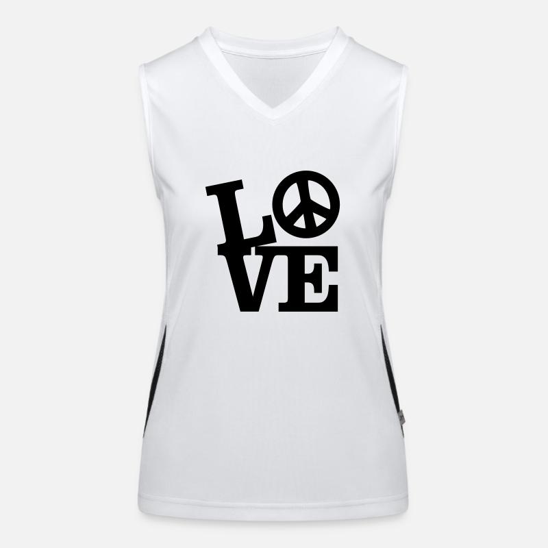 Love - Peace Women's Functional Contrast Tank Top