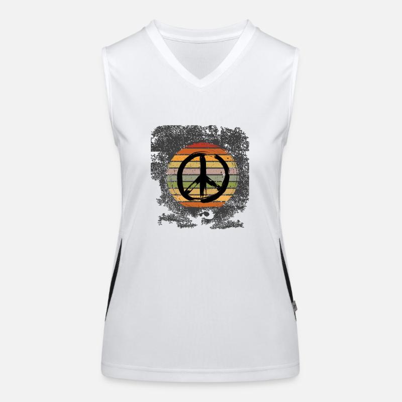Peace Funktionelles Kontrast-Tank Top für Frauen