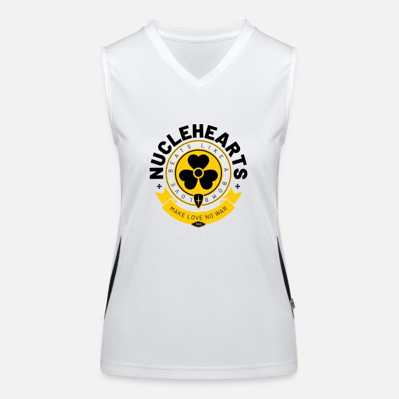 nuclehearts Herzen Funktionelles Kontrast-Tank Top für Frauen