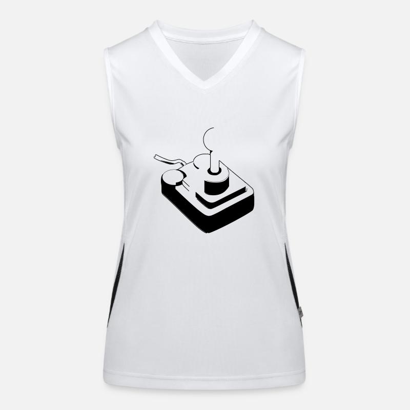Joystick Player Game Controller Console Gaming Women's Functional Contrast Tank Top