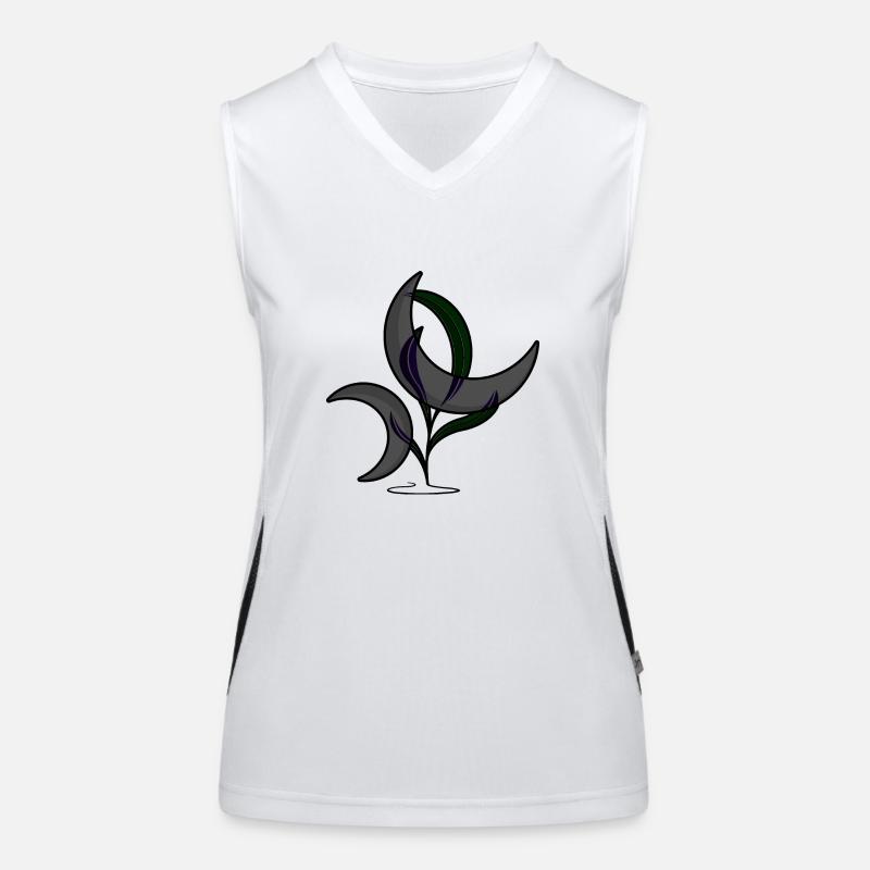 Mondblume Funktionelles Kontrast-Tank Top für Frauen