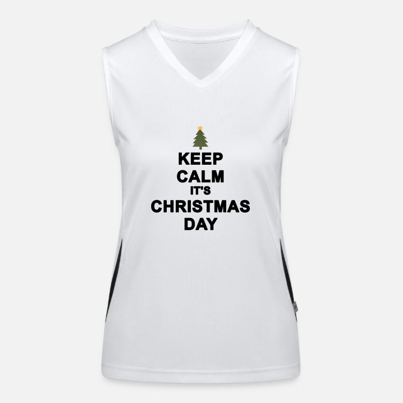 Keep calm Christmas Women's Functional Contrast Tank Top