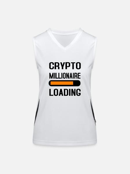 Trading de Bitcoin et d'actions cryptographiques - Débardeur respirant contrasté Femme - blanc/noir - Devant
