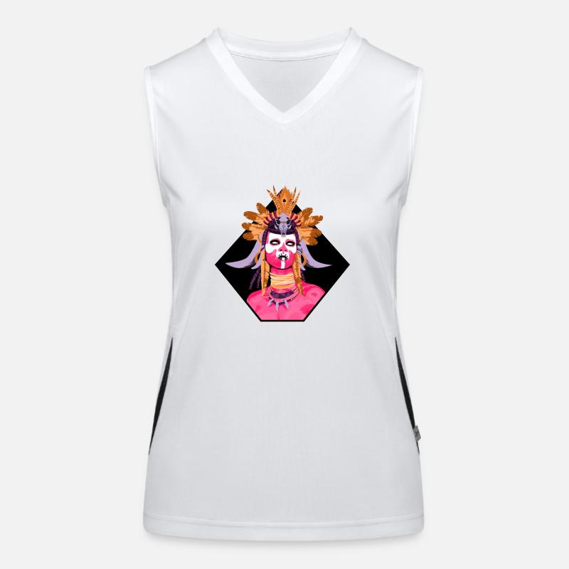SCHÄDEL Funktionelles Kontrast-Tank Top für Frauen