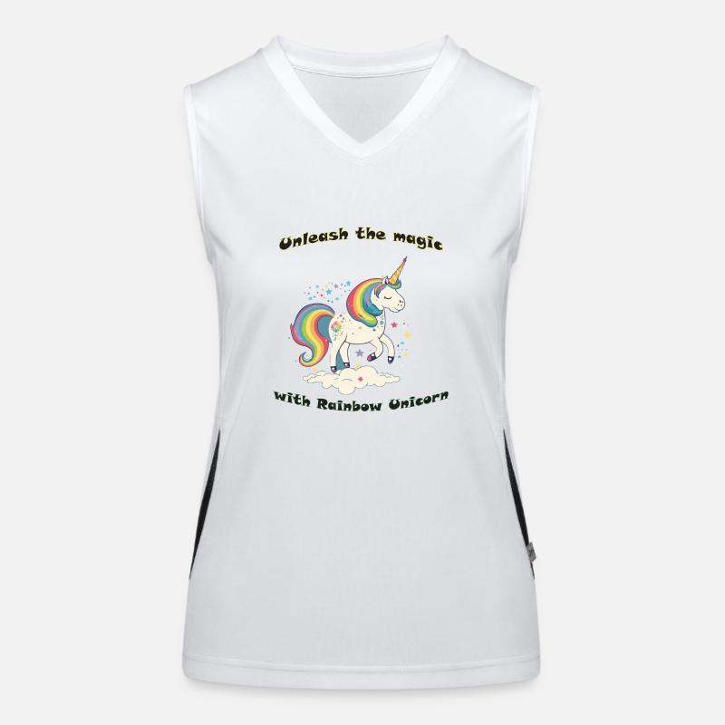 Magic unicorn - Women's Functional Contrast Tank Top - white/black