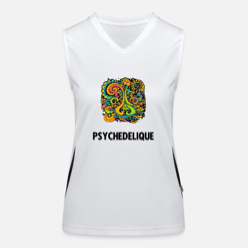 Psychedelisch Funktionelles Kontrast-Tank Top für Frauen