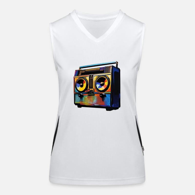 Ghettoblaster Funktionelles Kontrast-Tank Top für Frauen