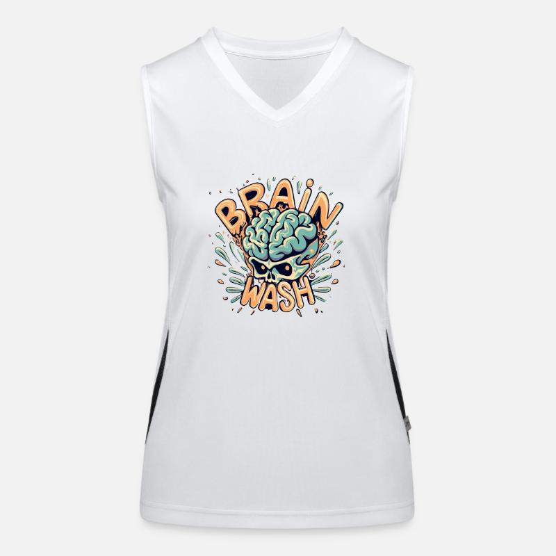 Brain wash Women's Functional Contrast Tank Top