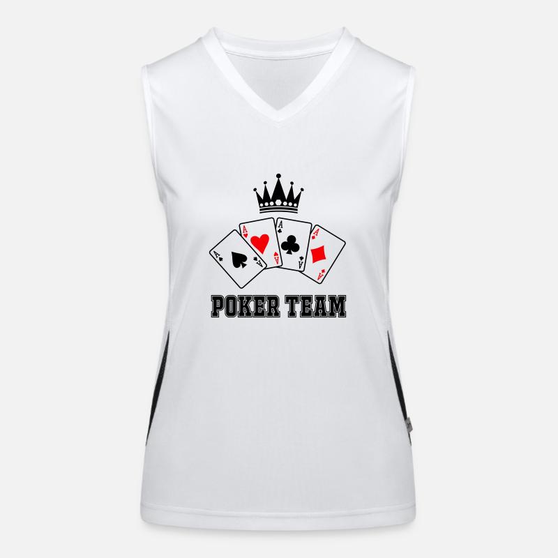 poker team Funktionelles Kontrast-Tank Top für Frauen