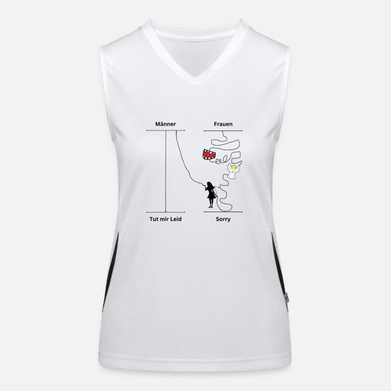 Sorry Funktionelles Kontrast-Tank Top für Frauen