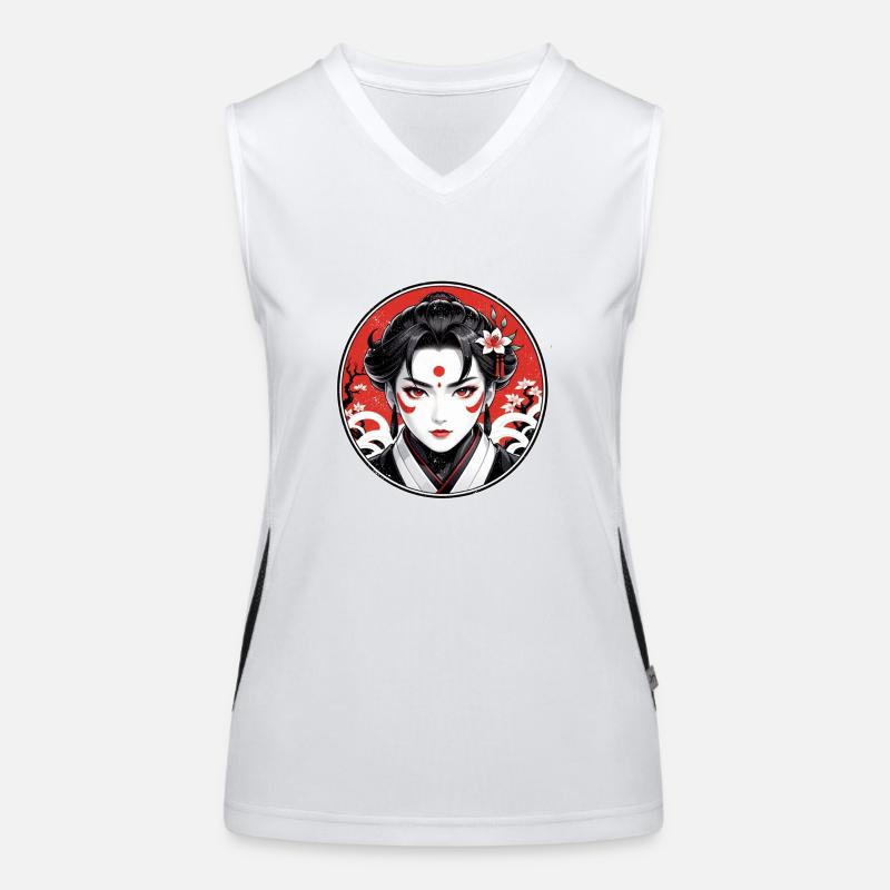 Samurai-Krieger - Japan - Dämon Funktionelles Kontrast-Tank Top für Frauen