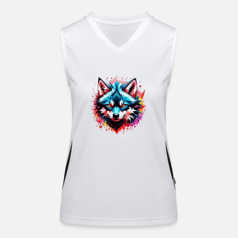 Wolf Tattoo Women's Functional Contrast Tank Top