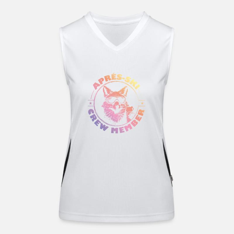 Fuchs Apres Ski Team Spruch Bunt Funktionelles Kontrast-Tank Top für Frauen