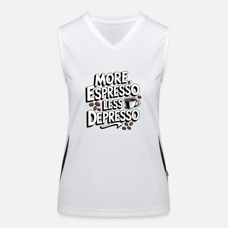 Espresso, Coffee, Kaffee, Latte, Geschenkidee Funktionelles Kontrast-Tank Top für Frauen