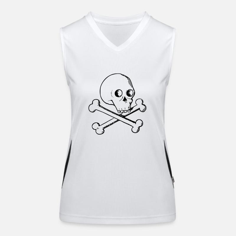 Schädel und Knochen Funktionelles Kontrast-Tank Top für Frauen