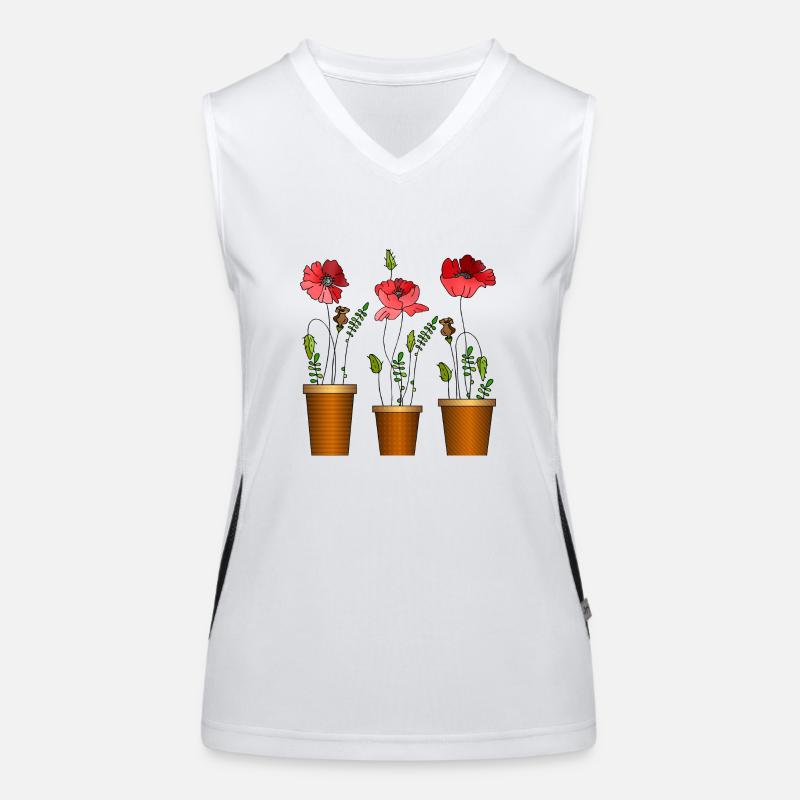 Blumen Funktionelles Kontrast-Tank Top für Frauen