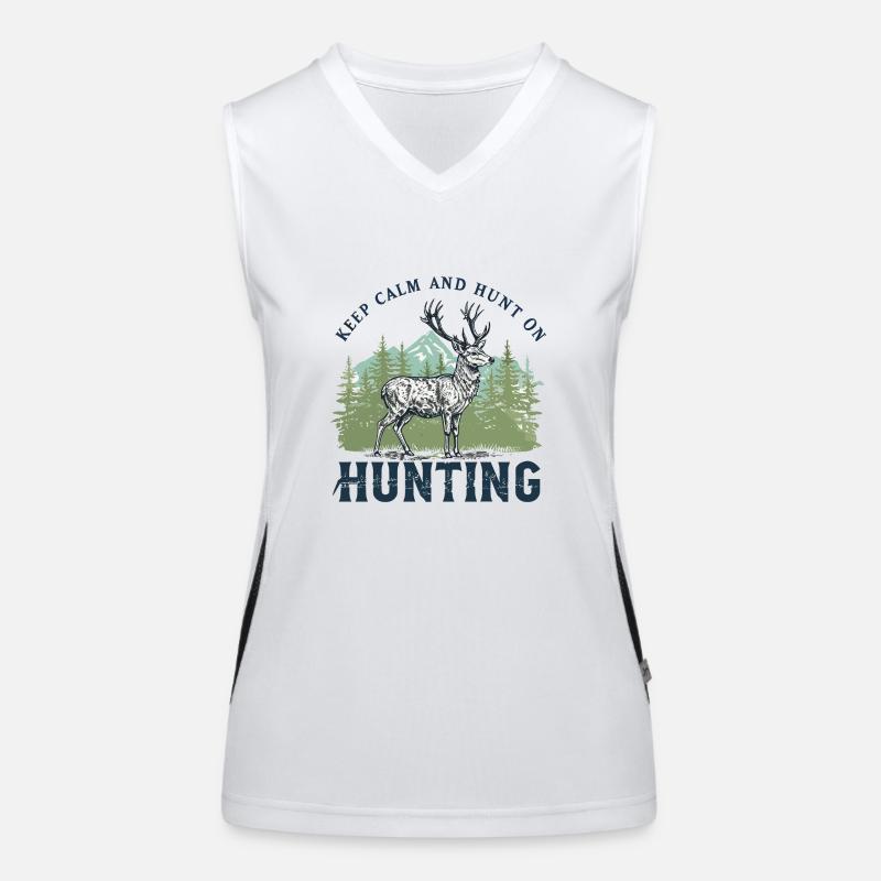 Majestätisches Hirschjagd-Design Funktionelles Kontrast-Tank Top für Frauen