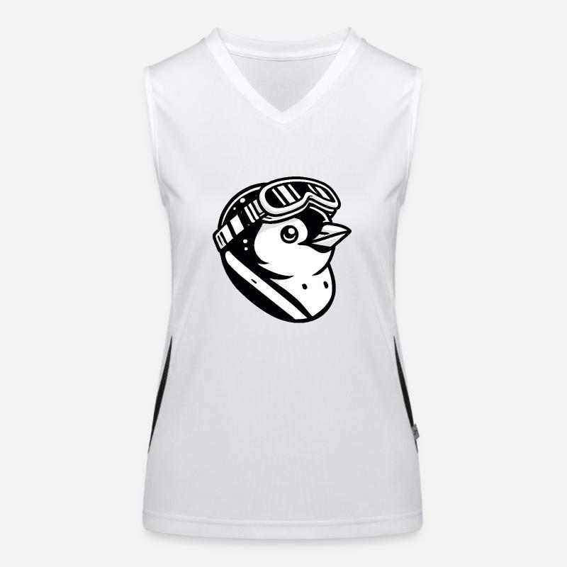 Pinguinkopf Funktionelles Kontrast-Tank Top für Frauen