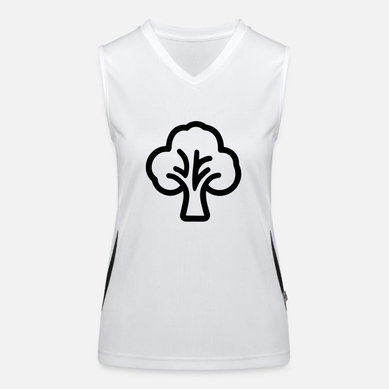 broccolo Top sportivo da donna in contrasto cromatico