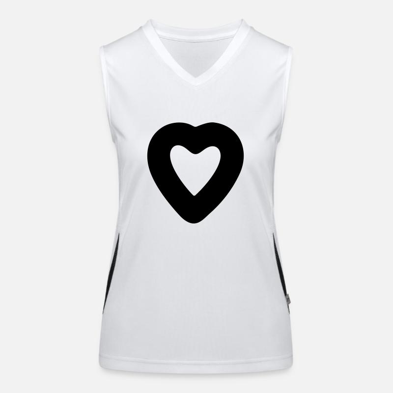 heart Women's Functional Contrast Tank Top