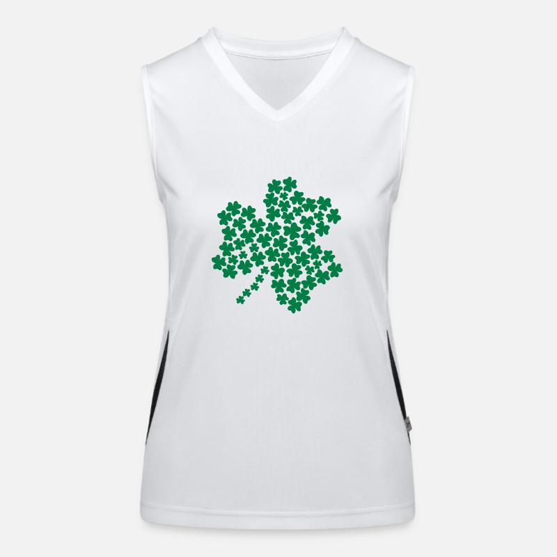 Feuille de trèfle Débardeur respirant contrasté Femme