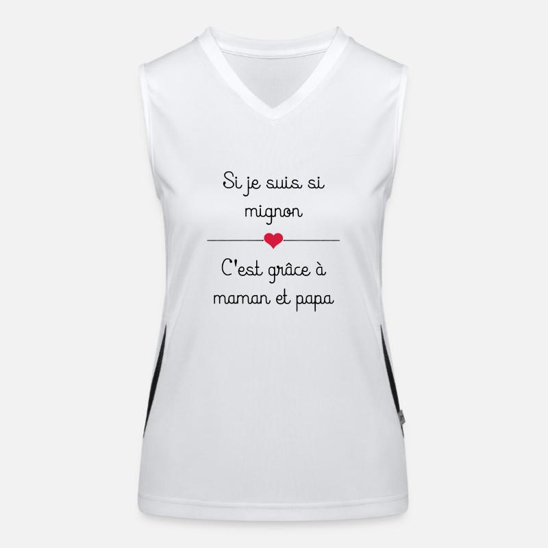 mignon Débardeur respirant contrasté Femme