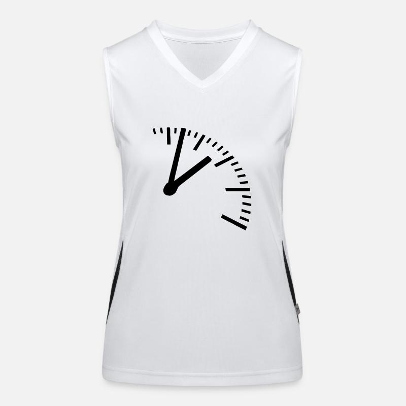 Zeit, Uhr Funktionelles Kontrast-Tank Top für Frauen