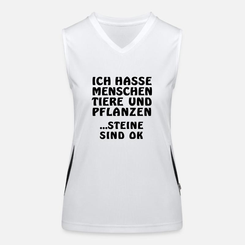 Steine sind OK Funktionelles Kontrast-Tank Top für Frauen